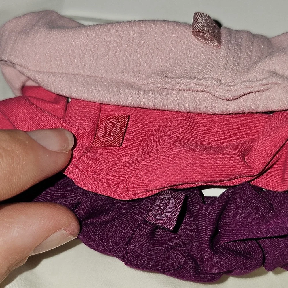 Lululemon Nwts Uplifting Scrunchies!! Gorgeous CHLR/RBCO/PKHZ!!